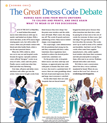 dress code debate scrubs articles dresscode great nurses magazine lifestyle informational scrubsmag
