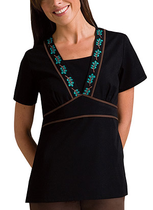 Cherokee embroidered top scrubs