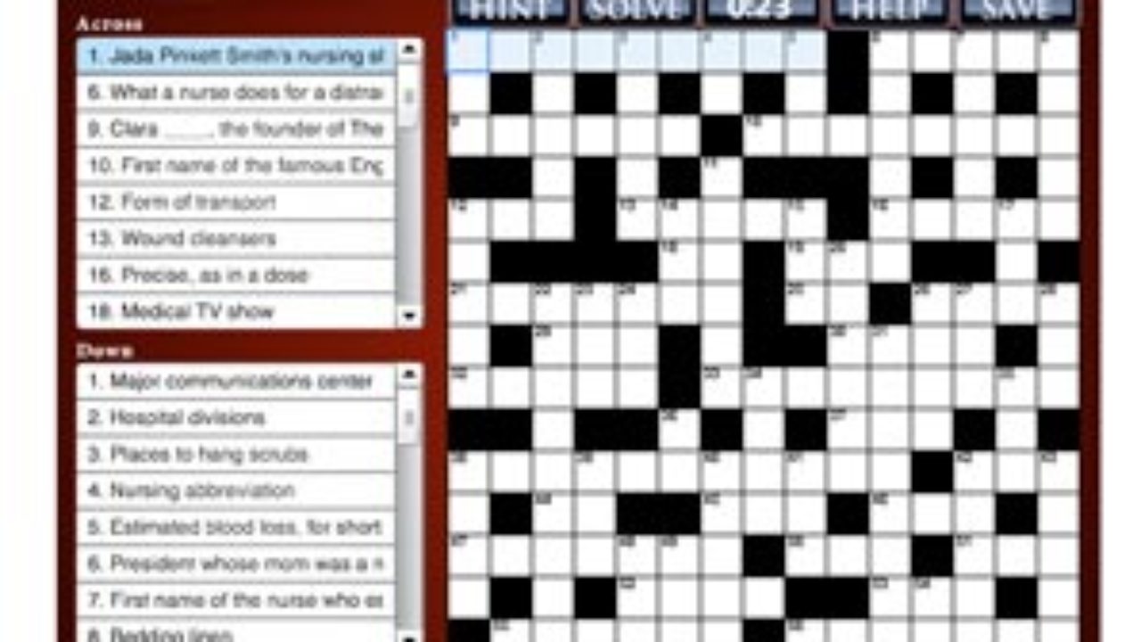 scrubs crossword puzzle just for nurses scrubs the leading lifestyle magazine for the healthcare community