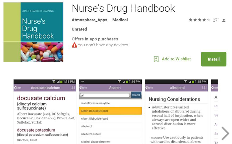 Nurse's Drug Handbook app