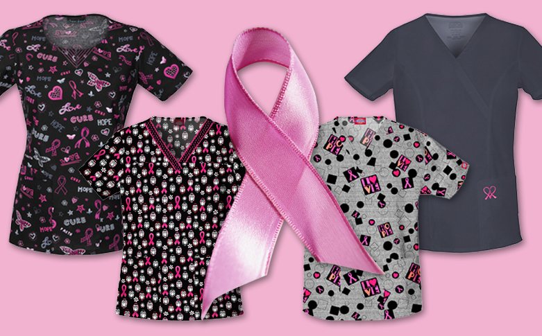 9 Beautiful Breast Cancer Awareness Scrubs Tops Scrubs The Leading 2876